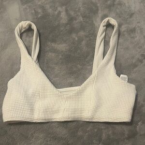 ALO Yoga White Textured Bralette